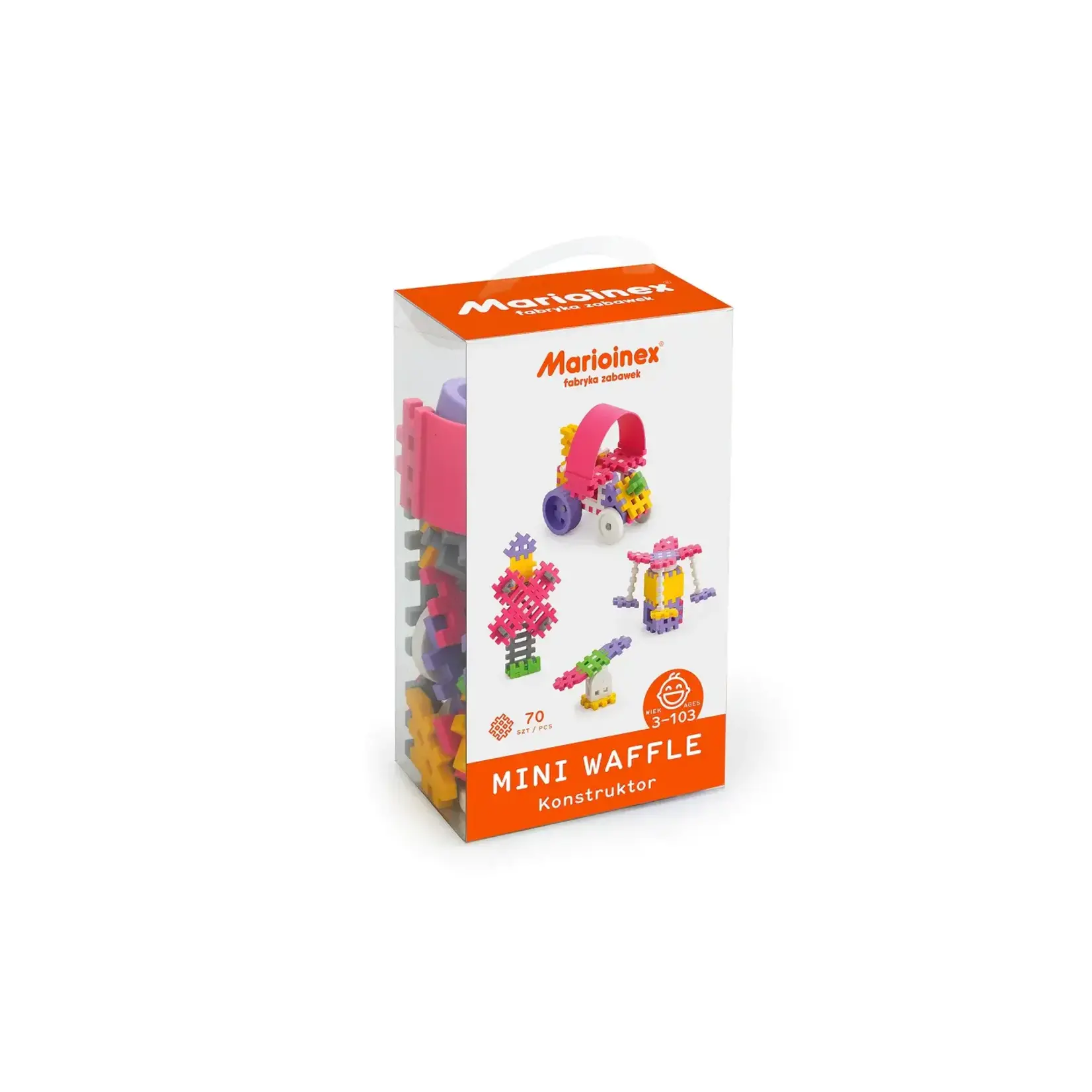 Marioinex Mini Waffle Constructor - 70 Pieces - Pink