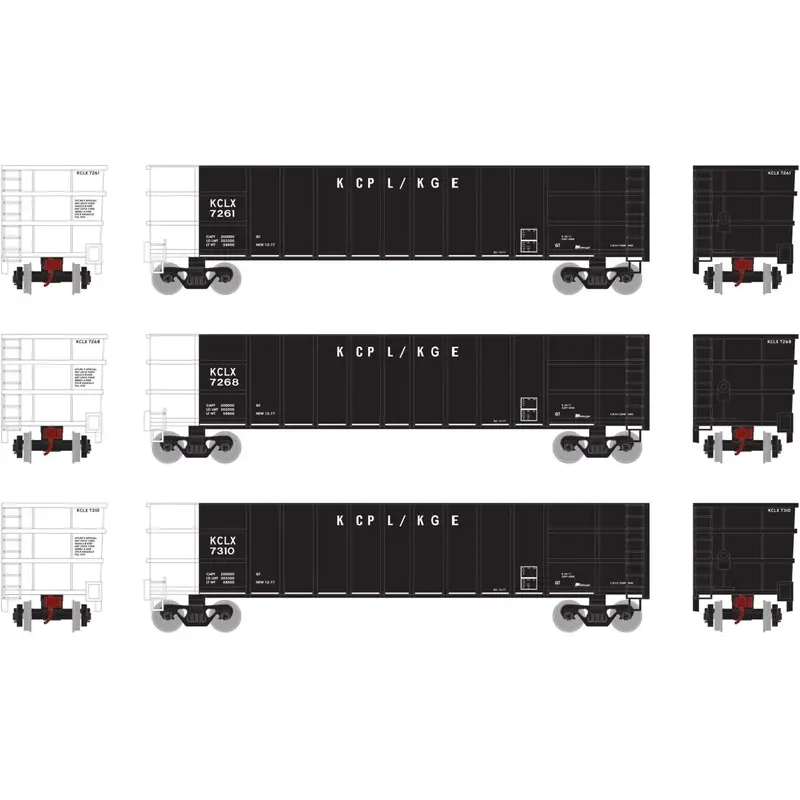 16546 N Thrall High Side Gondola with Load KCLX #1 3pk