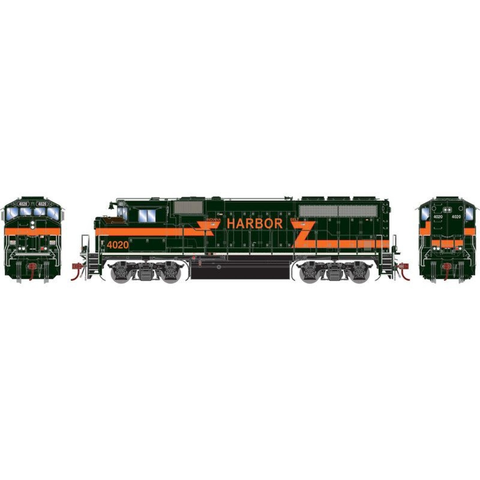 Athearn Genesis 65084 HO GP40-2L, Indiana Harbor Belt 4020