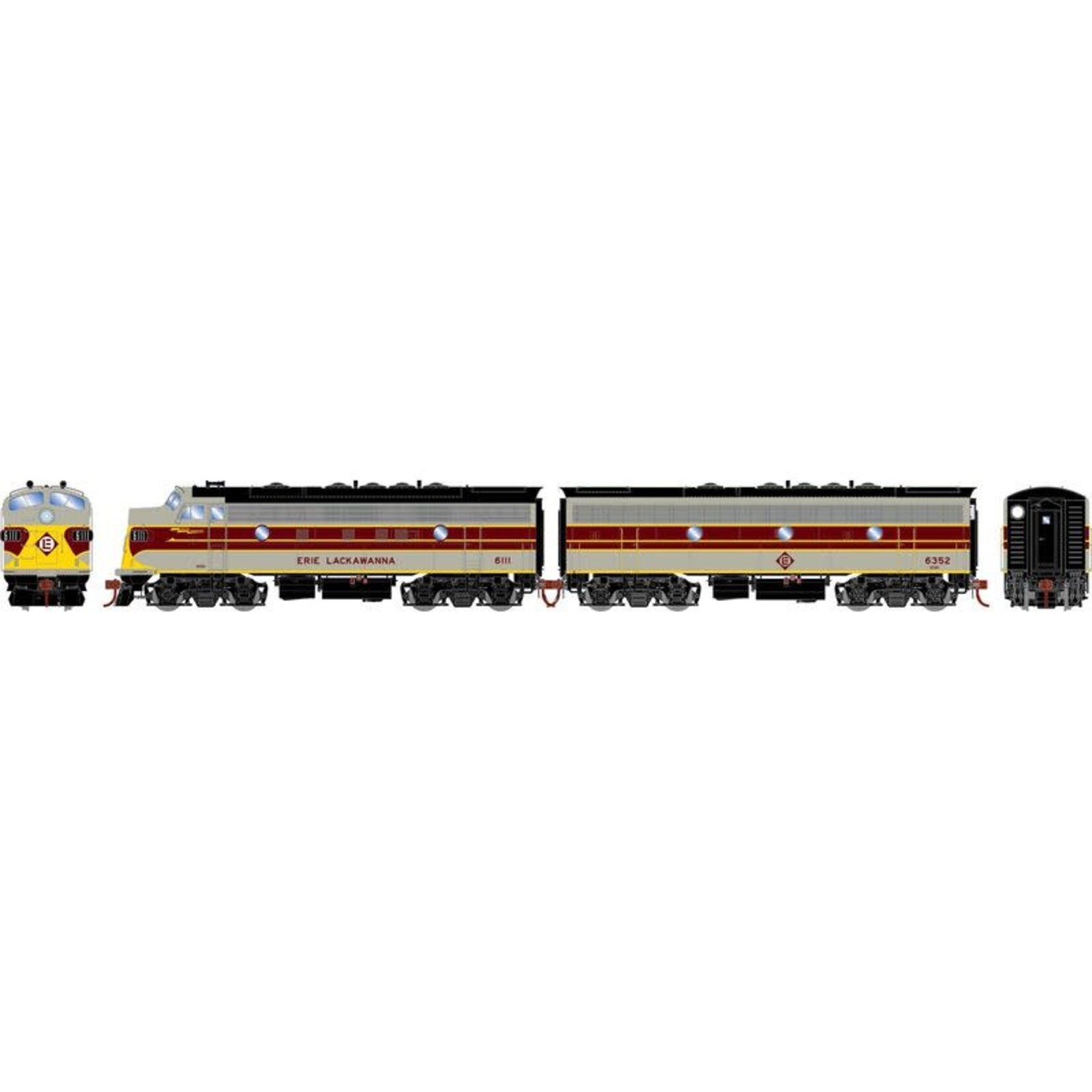 Athearn Genesis 19357 HO F7 A/B Erie Lackawanna Freight #6111/#6352