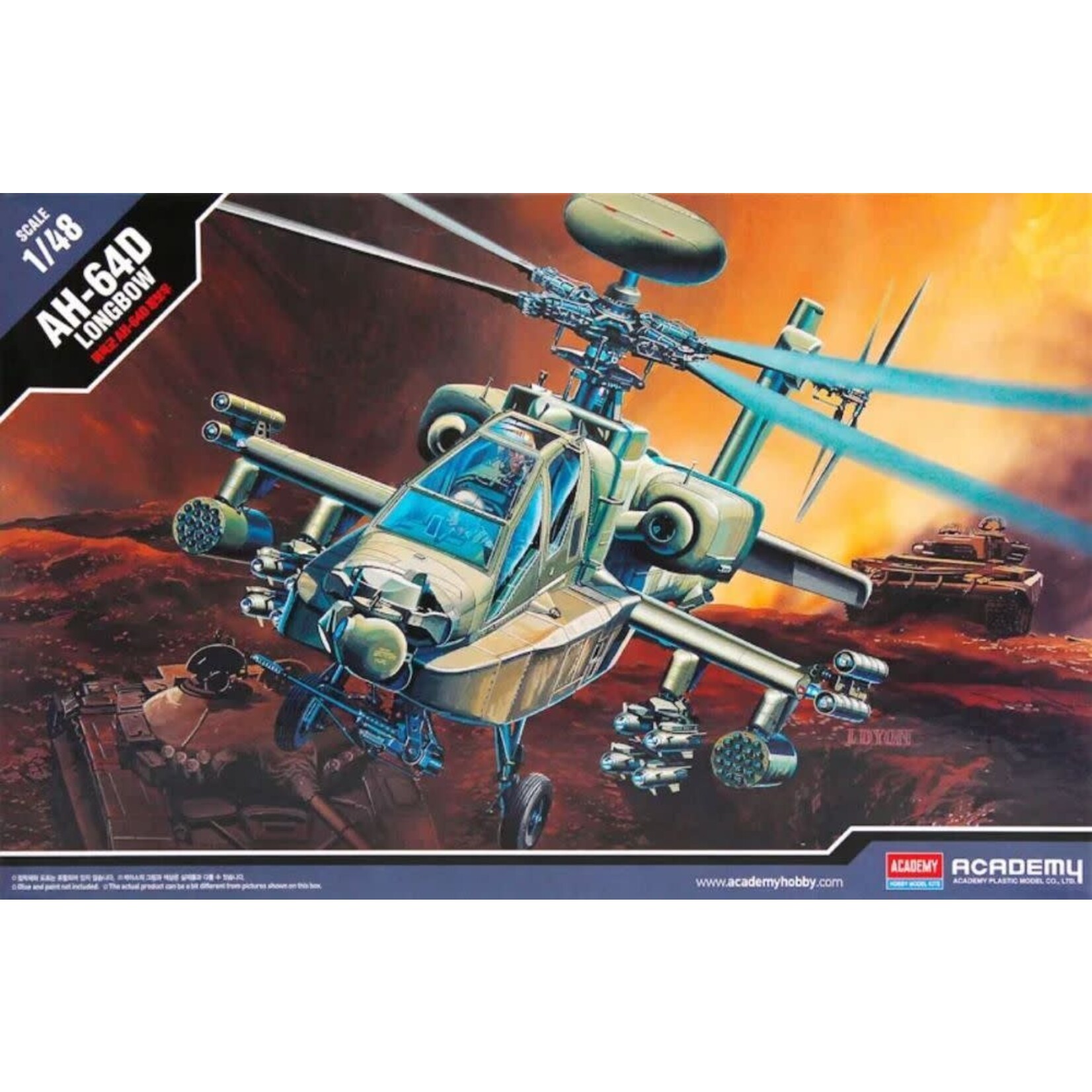 Academy 12268 1/48 AH-64D Longbow US Army Helicopter