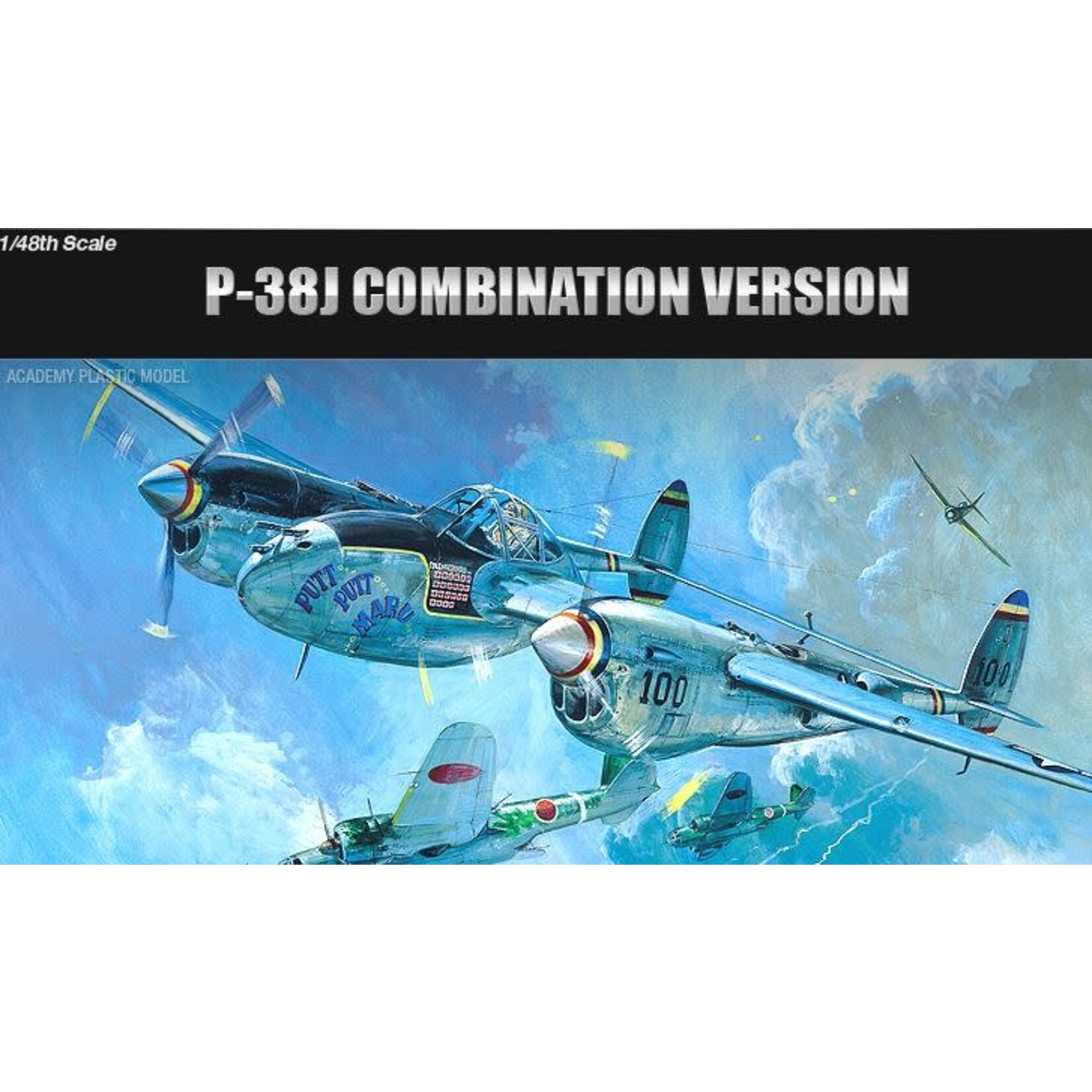 Academy 12282 1/48 P38E/J/L Lightning Aircraft