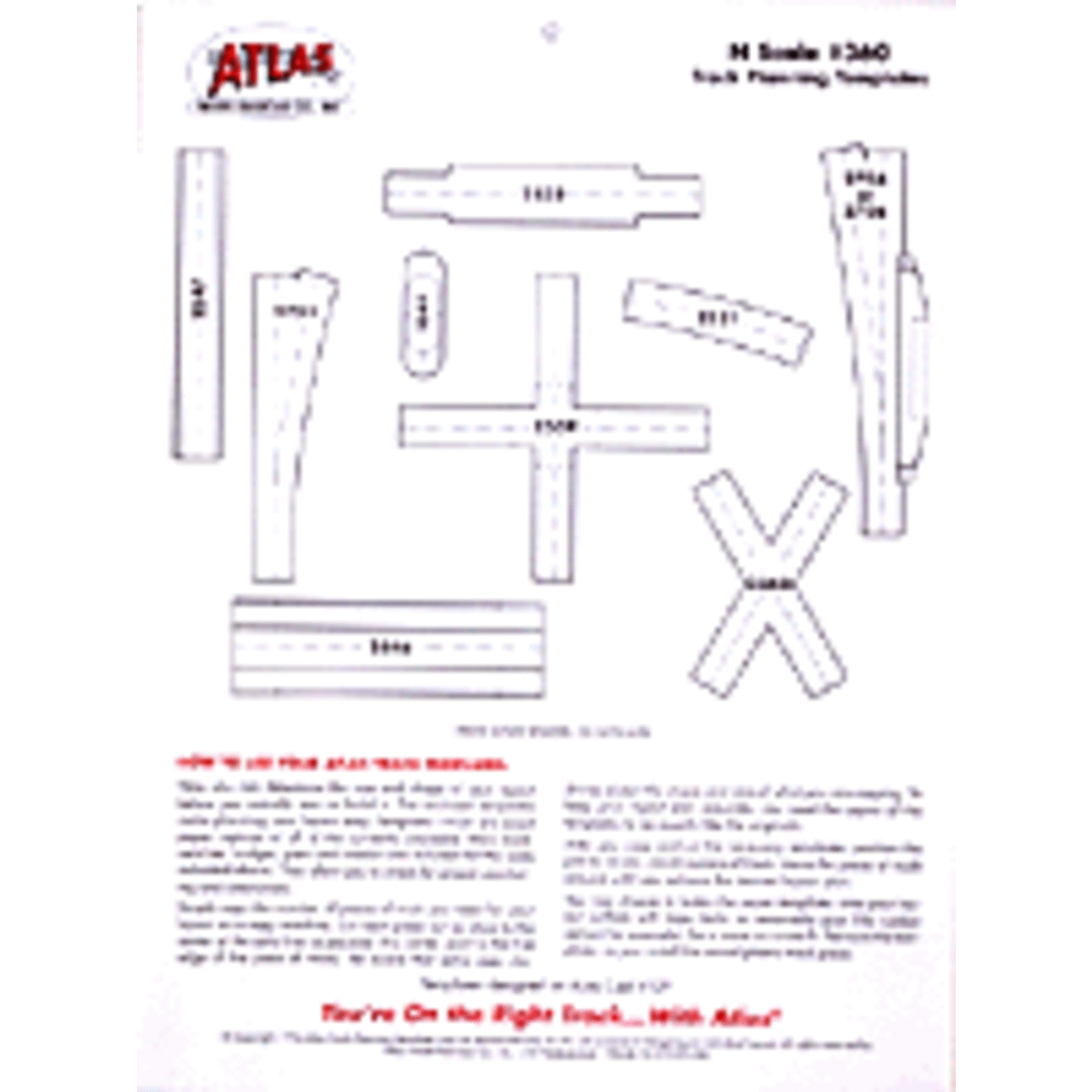 Atlas 360 N Track Planning Template Kit