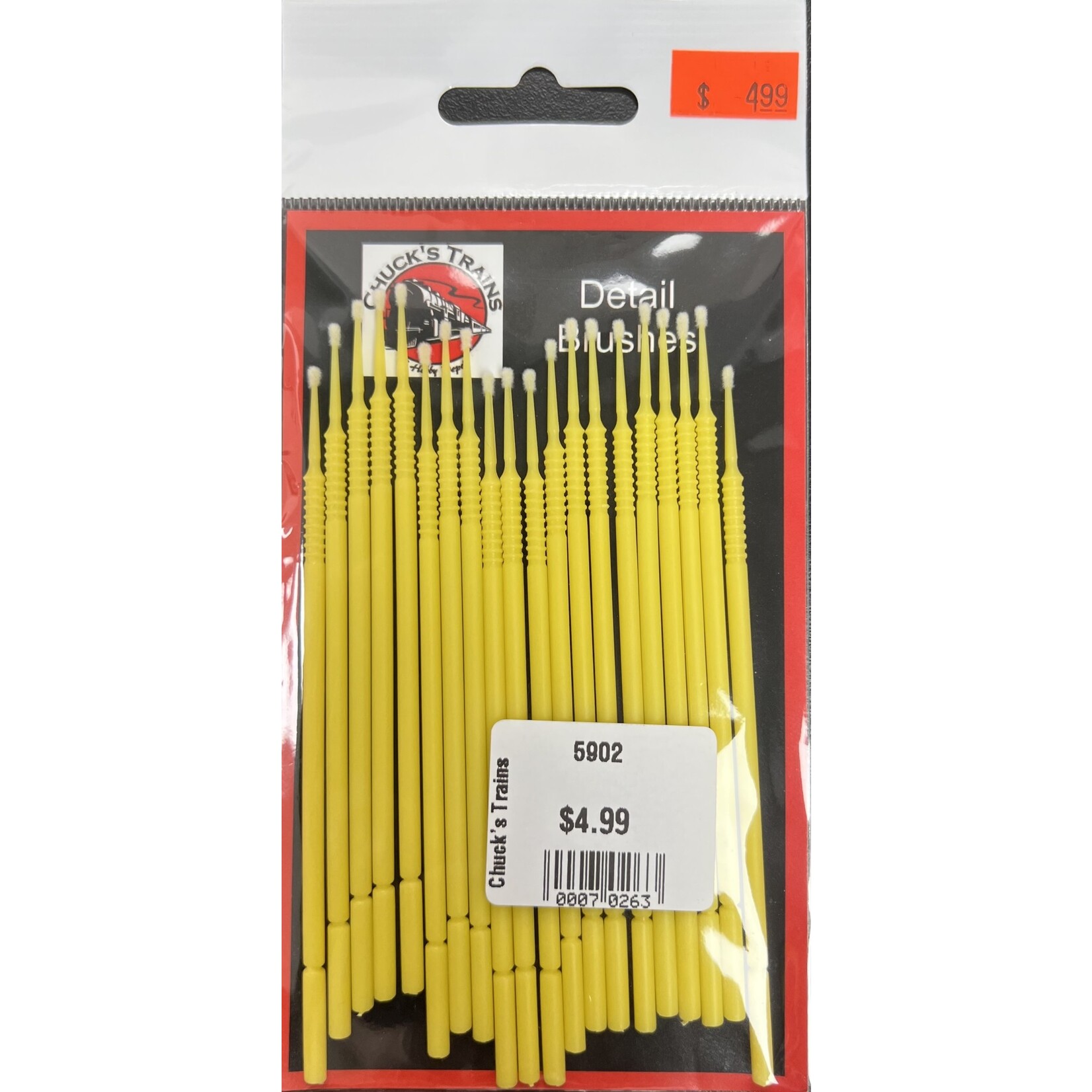 5902 Medium Detail Brushes - 20 Count - Yellow