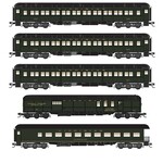 Micro Trains Line 99300196 N Heavyweight Passenger 5-Car Set Virginian w/ Foam Nest