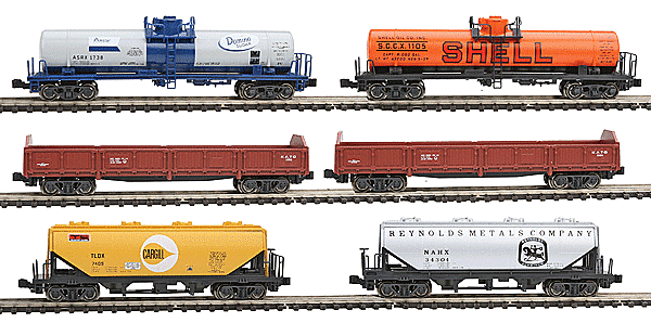 1066275 N Mixed Freight Car Set of 6