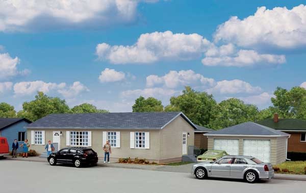 9334151 HO Modern Sectional House with Garage Kit