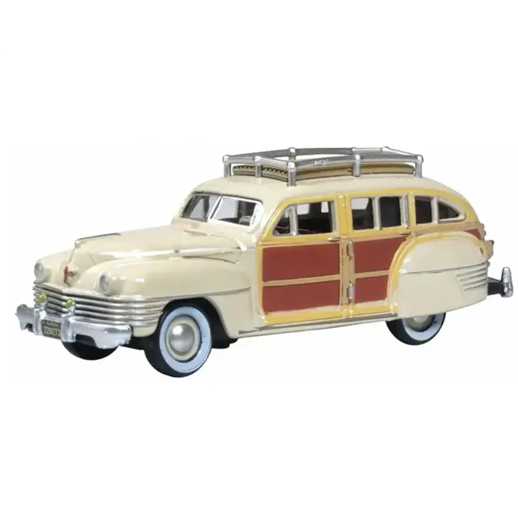 Oxford Diecast 87CB42003 HO 1942 Chrysler Town & Country Woody Wagon - Catalina Tan