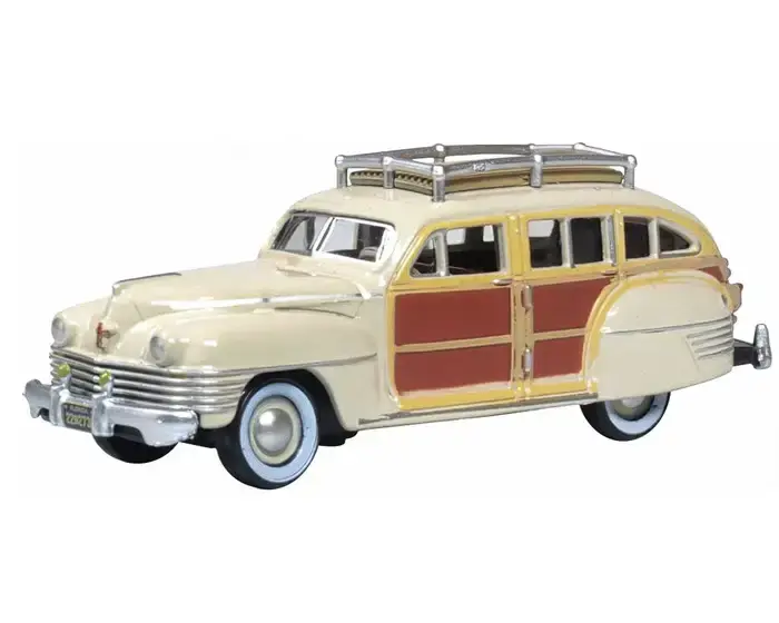87CB42003 HO 1942 Chrysler Town & Country Woody Wagon - Catalina Tan
