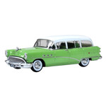 Oxford Diecast 87BCE54003 HO 1954 Buick Century Estate Wagon - Willow Green, Arctic White