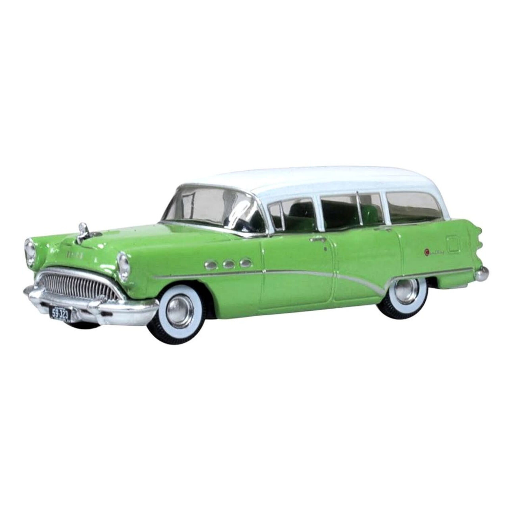 Oxford Diecast 87BCE54003 HO 1954 Buick Century Estate Wagon - Willow Green, Arctic White