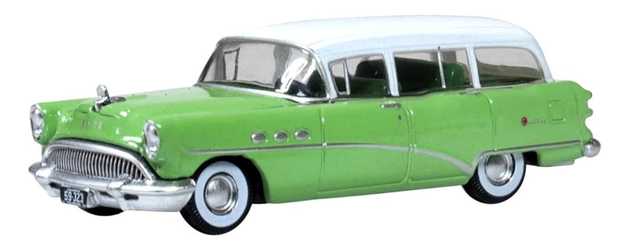 87BCE54003 HO 1954 Buick Century Estate Wagon - Willow Green, Arctic White