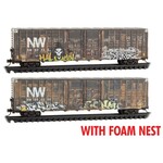 Micro Trains Line 99305058 N NS ex-N&W Weathered 2 Pack (Foam)