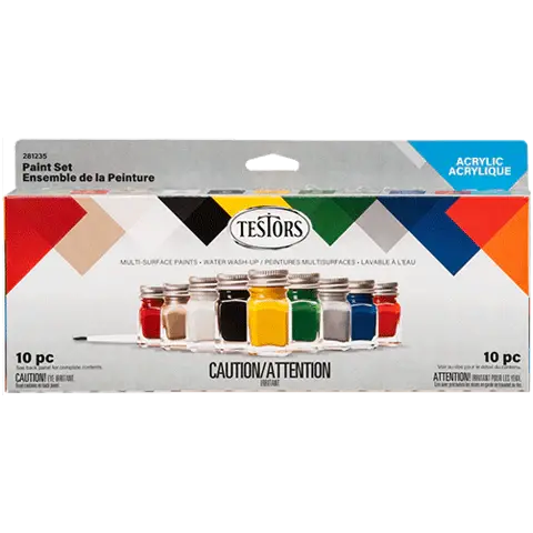 281235 Acrylic Value Paint Set - 9 Color/10 Piece
