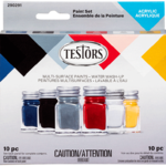 Testors 290291 Acrylic Paint Set - 6 Color/10 Piece