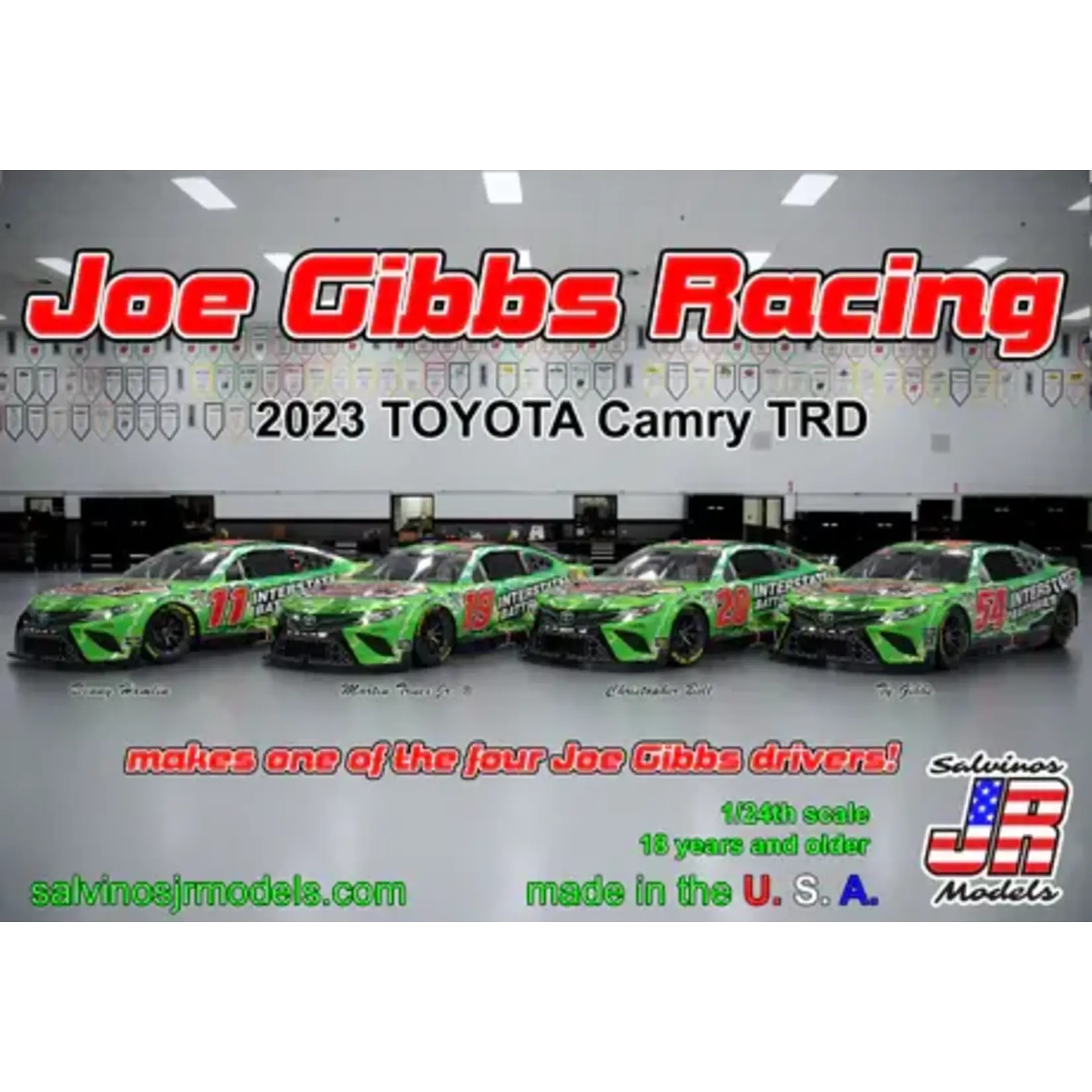 Salvinos 31614 2023 NASCAR Toyota Camry Joe Gibbs Racing Insterstate Batteries 1/24 Multi Driver