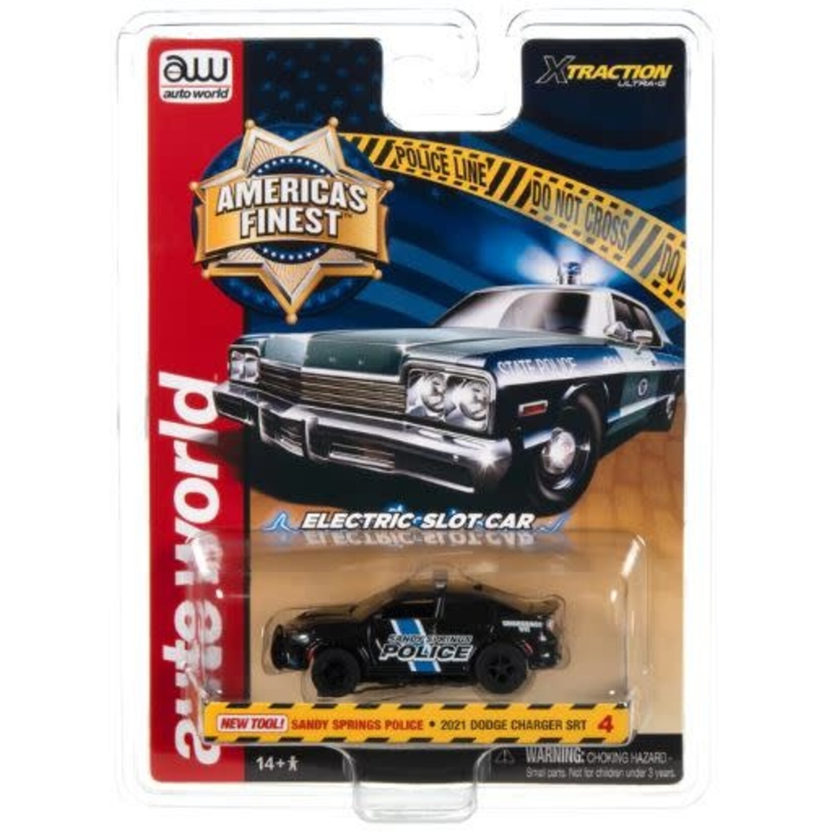 Auto World SC397 America's Finest X-Traction 19 2021 Dodge Charger Sandy Springs Police (Black)