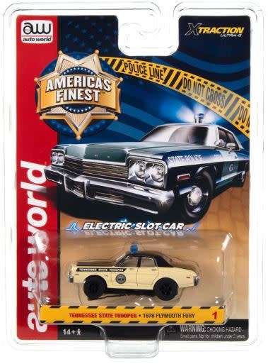 SC397 America's Finest X-Traction 19 1978 Plymouth Fury Tenn State Trooper Light Yellow