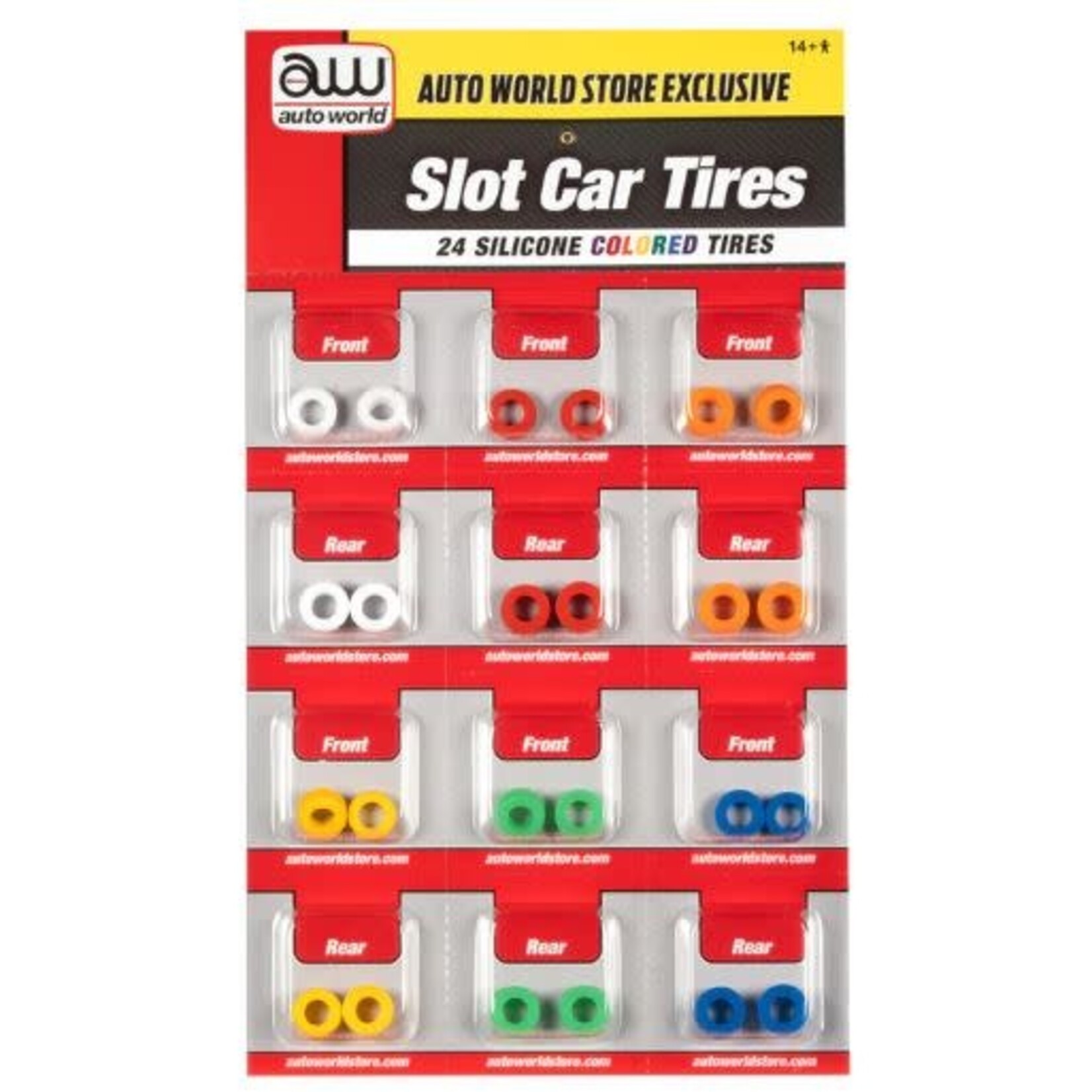 Auto World SCM162 Super III Silicon Colored Tires 6 sets (24)