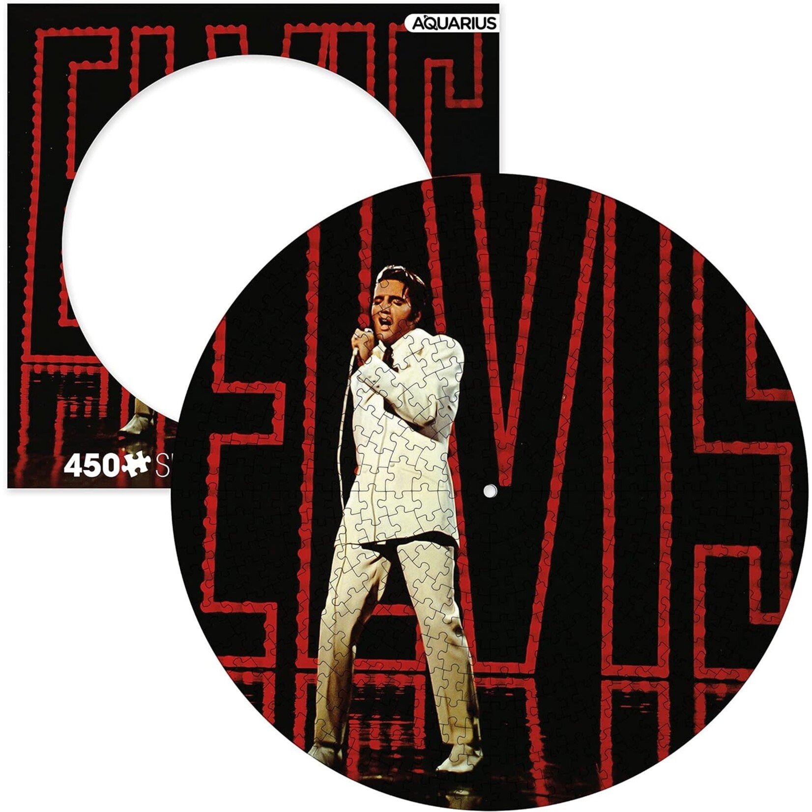 AQUARIUS Elvis '68 Comeback Special 450 Piece Record Disc Puzzle