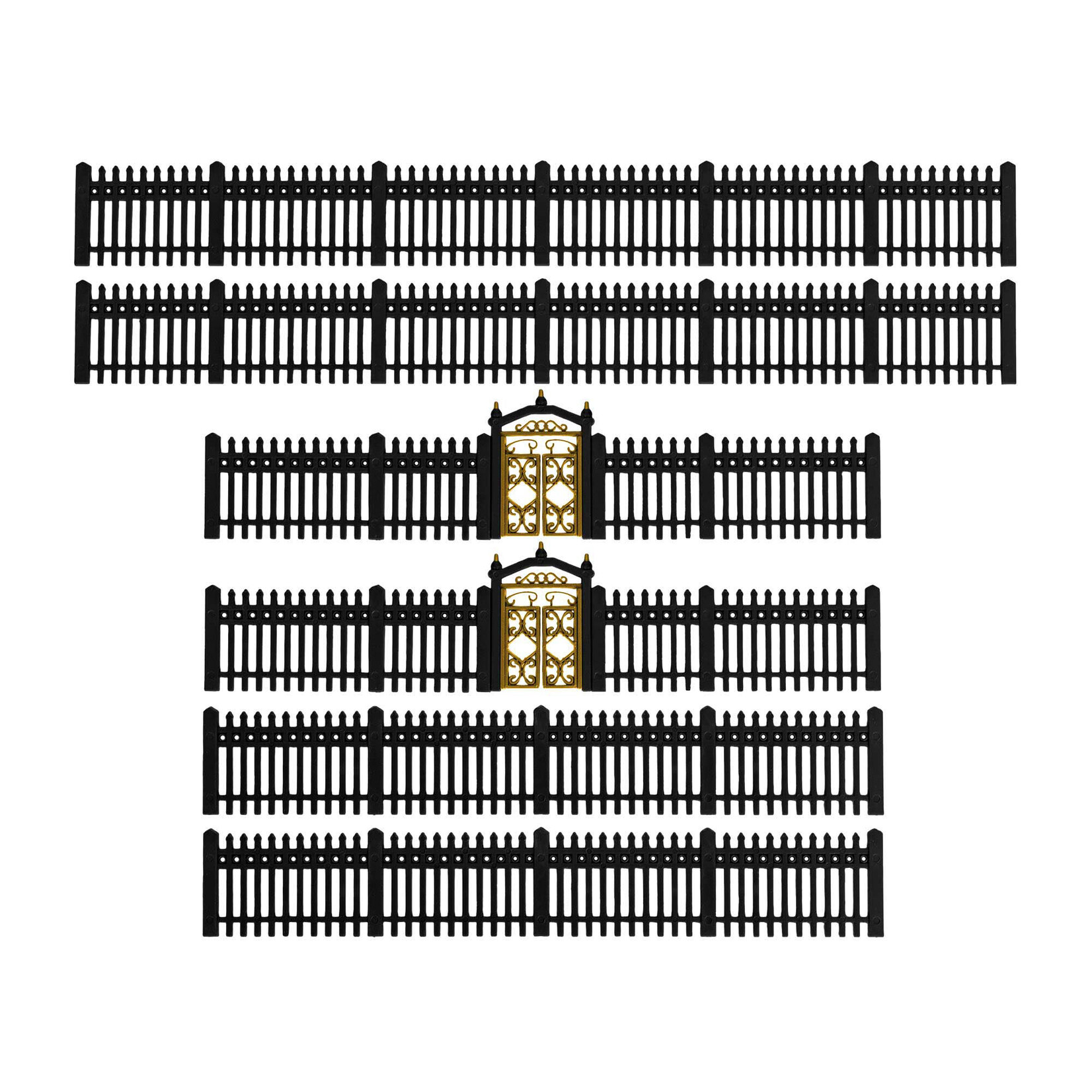 Lionel 2057140 HO Picket Fence - Black