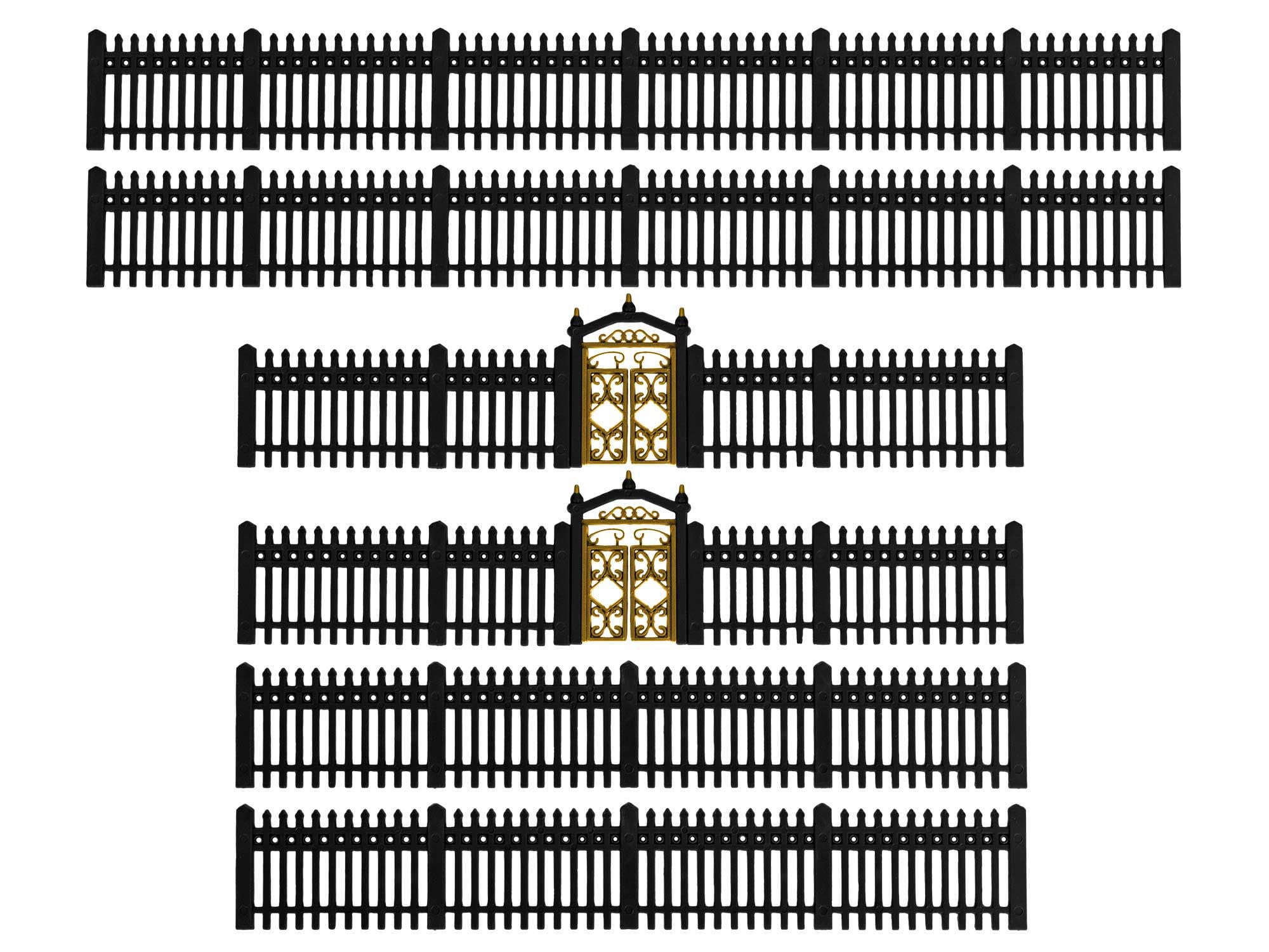 2057140 HO Picket Fence - Black