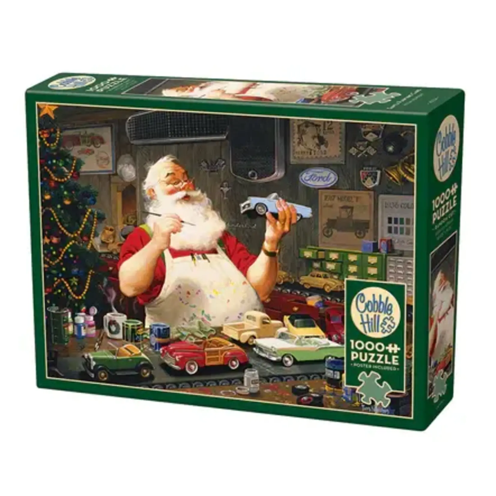 Cobble Hill 40224 Santa Painting Cars 1000 Piece Puzzle