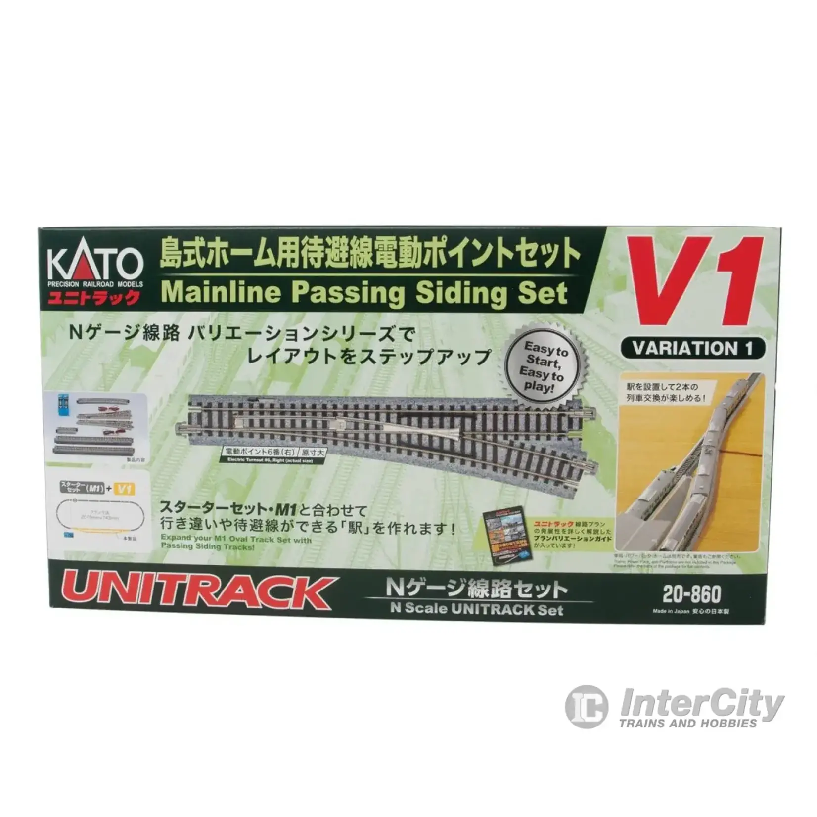 Kato 20860 N V1 Mainline Passing Siding Set