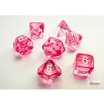 Chessex 20384 7 Die Set Mini Translucent Pink/White