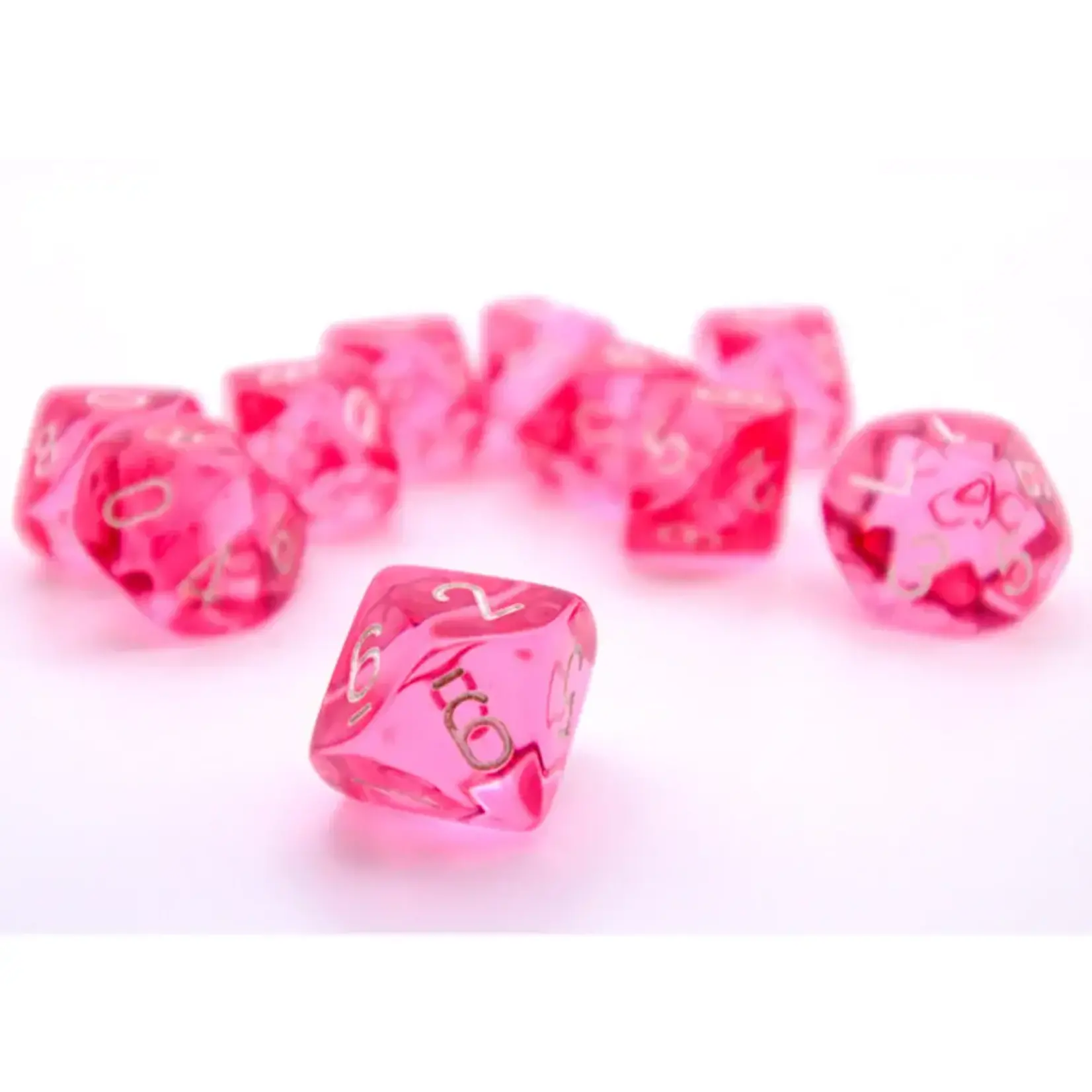 Chessex 23284 10d10 Translucent Pink/White