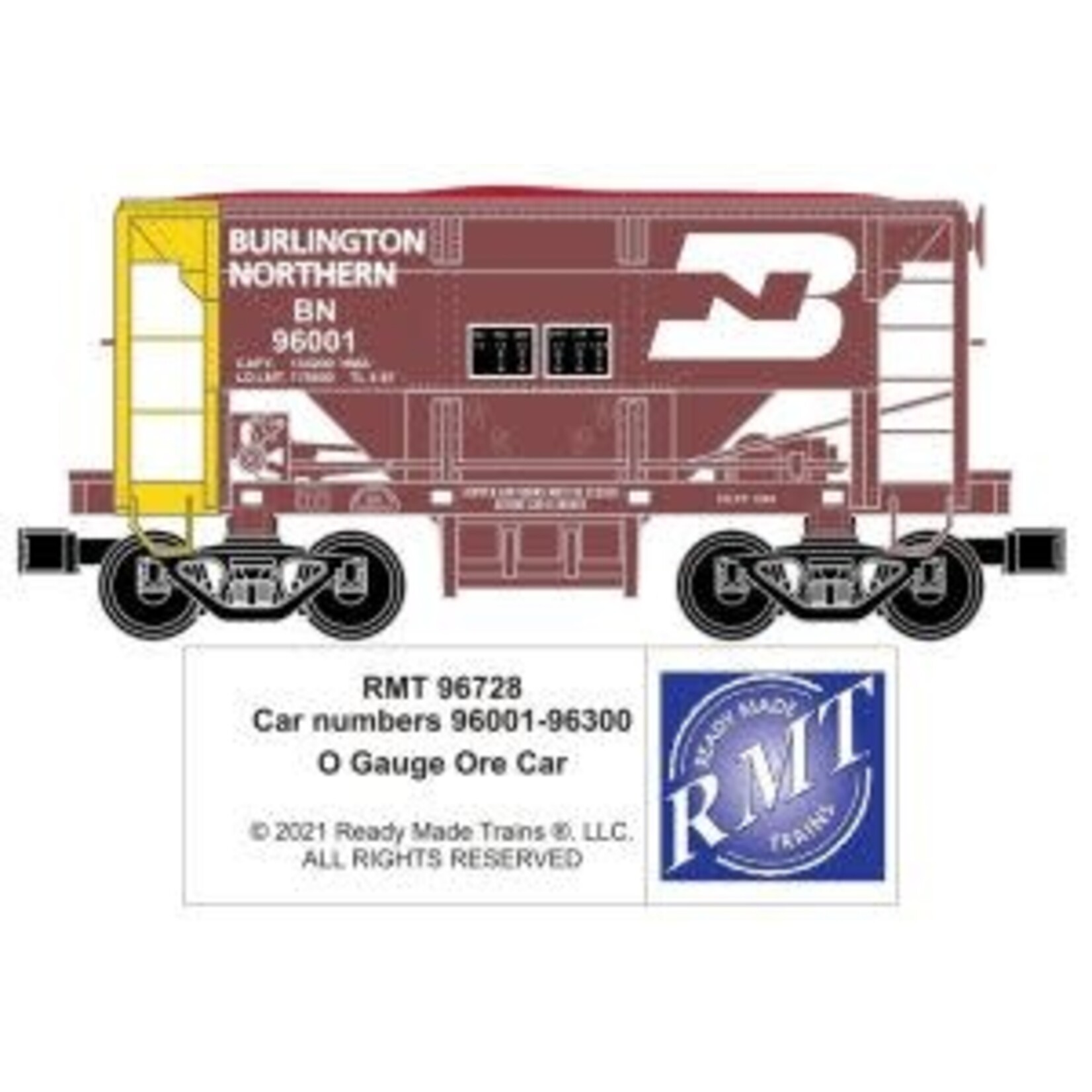 Ready Made Trains 96728 O Ore Car BN - Burlington Northern