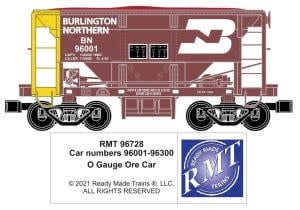 96728 O Ore Car BN - Burlington Northern