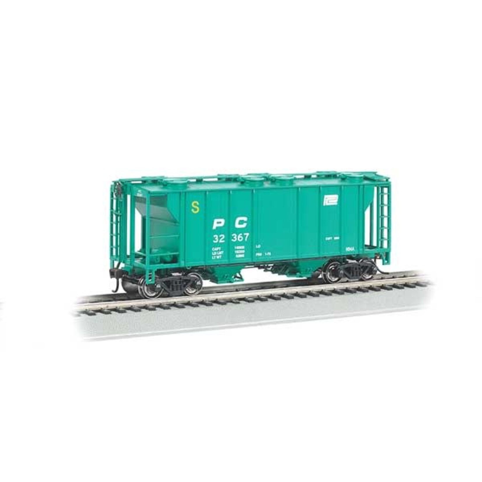 Bachmann 73505 HO PS-2 2-Bay Covered Hopper PC Green