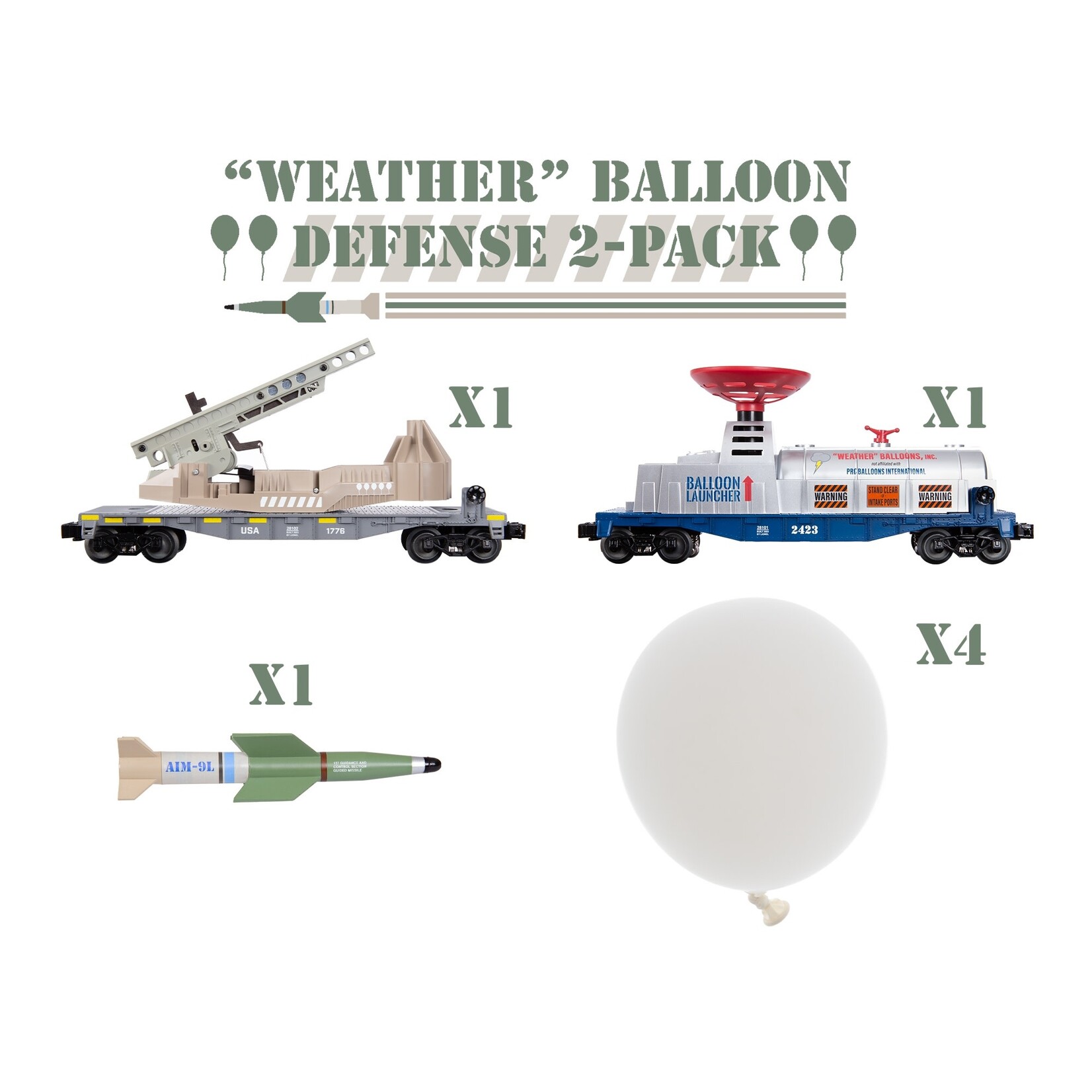 Lionel 2428100 O Weather Balloon Defense 2 Pack