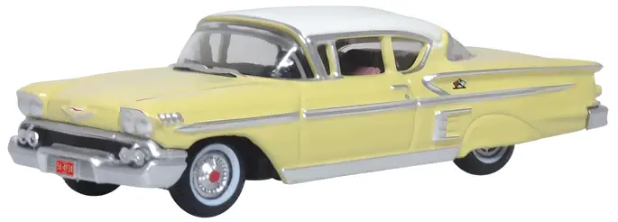 87CIS58002 1958 Chevrolet Impala Sport Coupe Colonial Cream/White