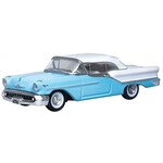 Oxford Diecast 87OC57002 HO Oldsmobile 88 1957 Convertible Blue/ White (Closed)