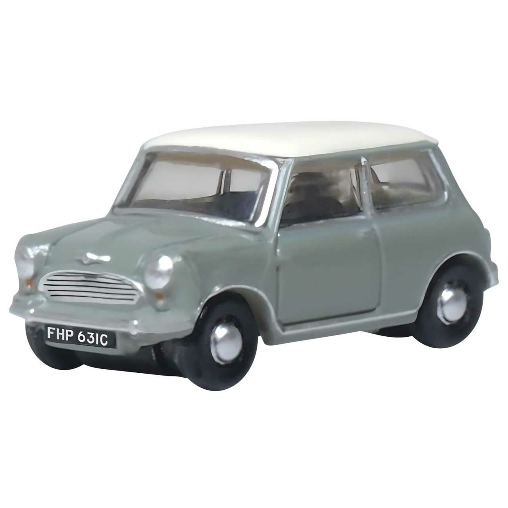 Oxford Diecast NMN009 N Austin Mini Cooper - Tweed Grey/ White