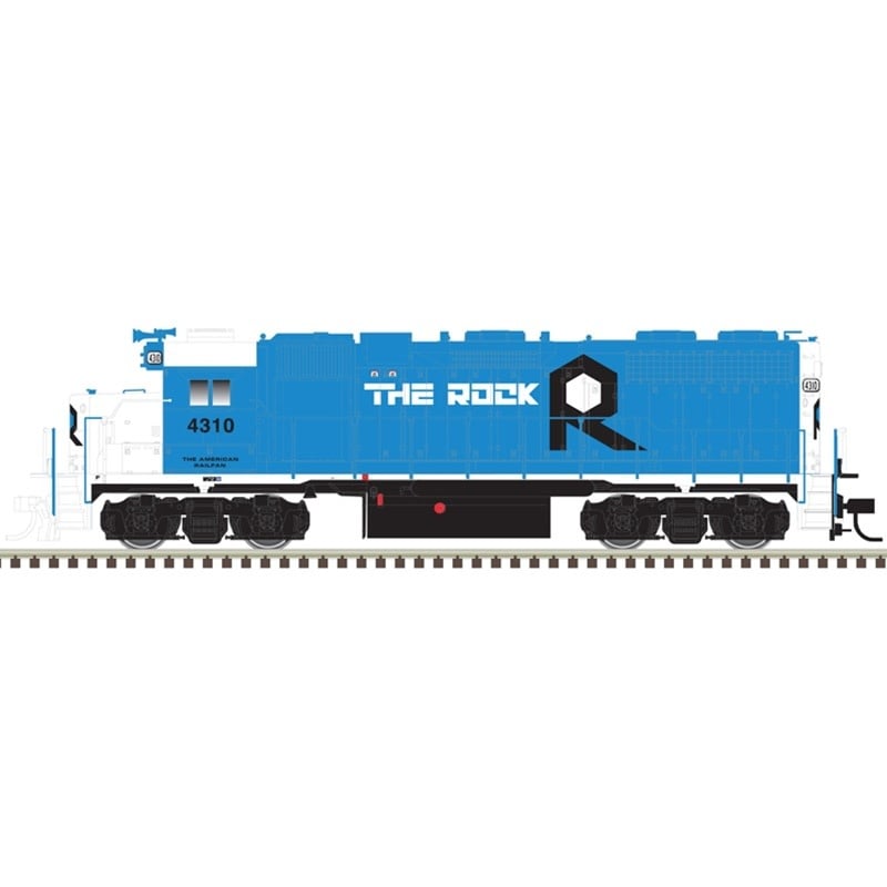 10004064 HO GP38 Silver Rock Island Rail #4373