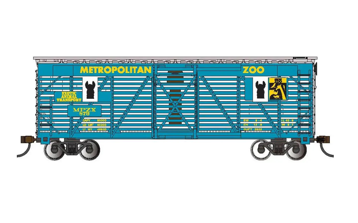 19708 HO 40' Animated Stock Car w/ Llama