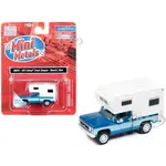 Classic Metal Works 30674 HO 1977 Chev Fleetshide Truck Camper - Blue