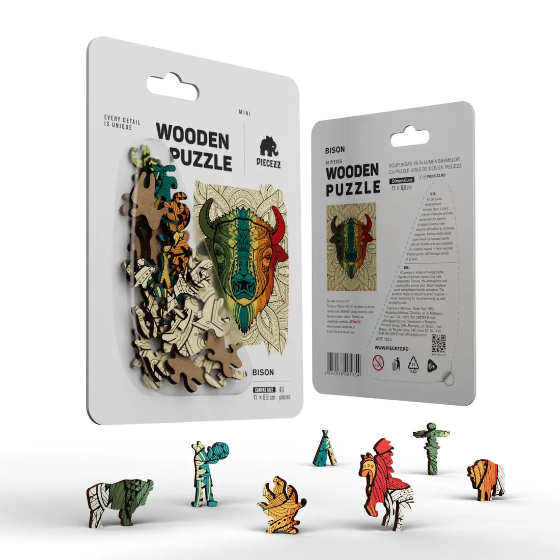 Bison Piecezz Wooden 40 Piece Puzzle
