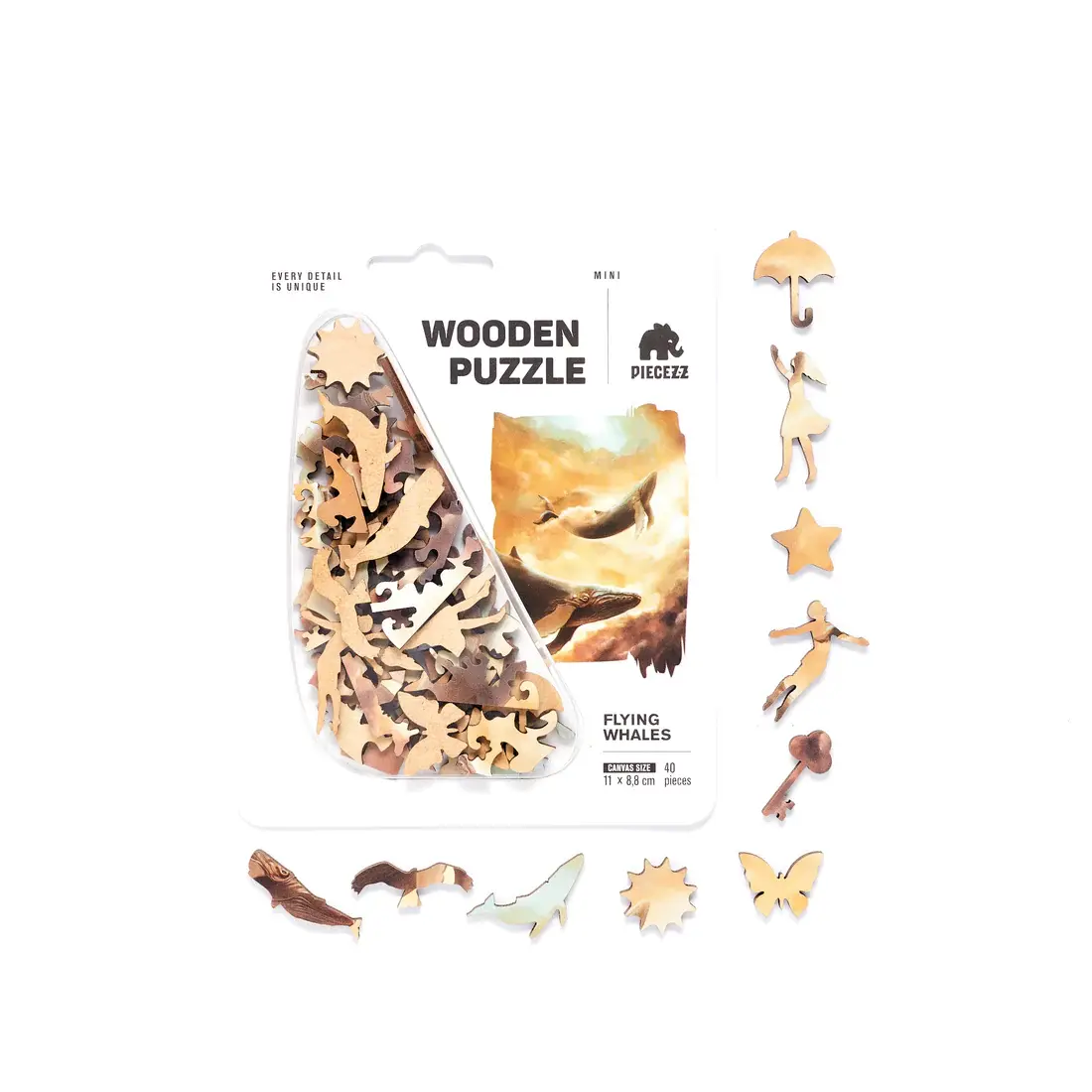 Flying Whales Piecezz Wooden 40 Piece Puzzle
