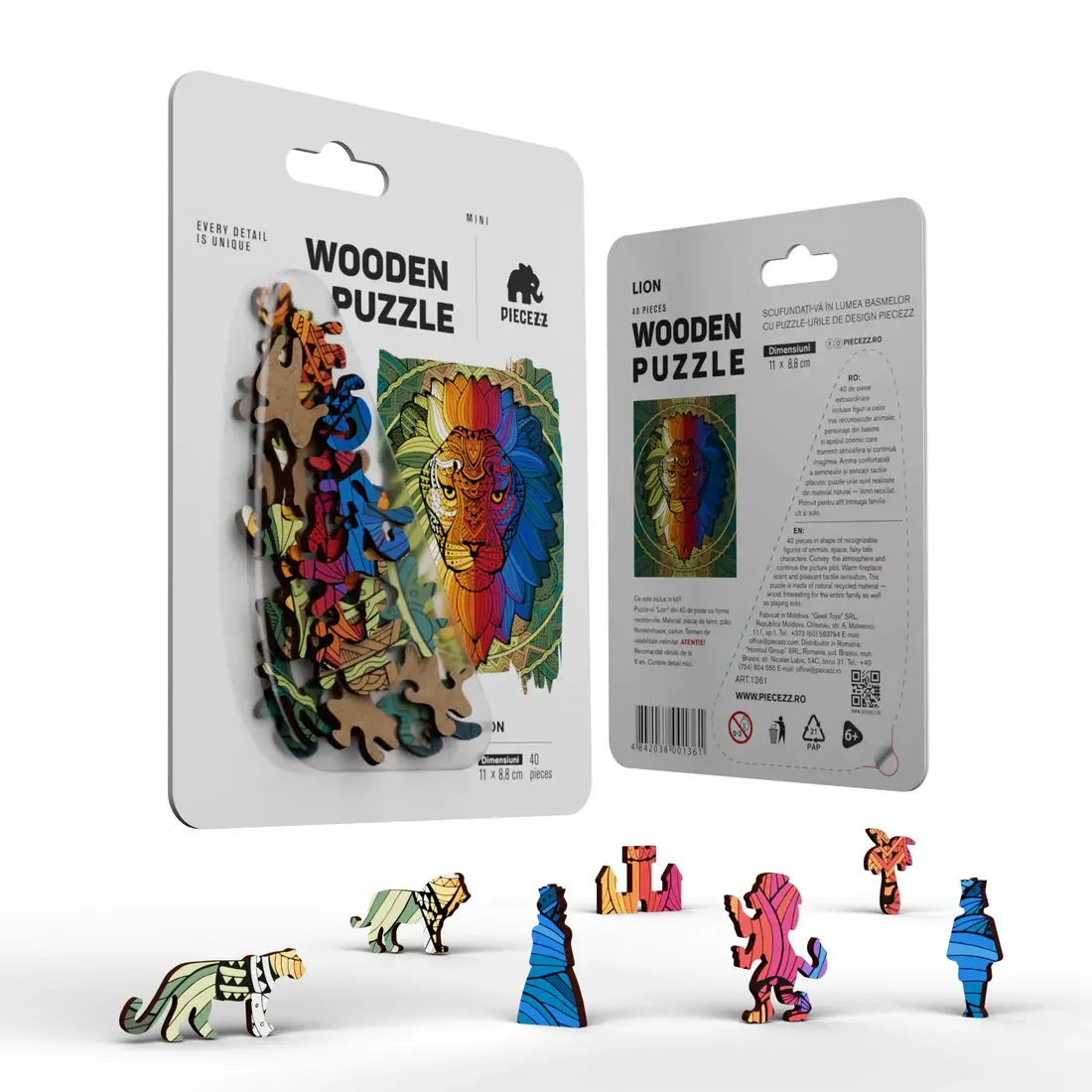 Lion Piecezz Wooden 40 Piece Puzzle