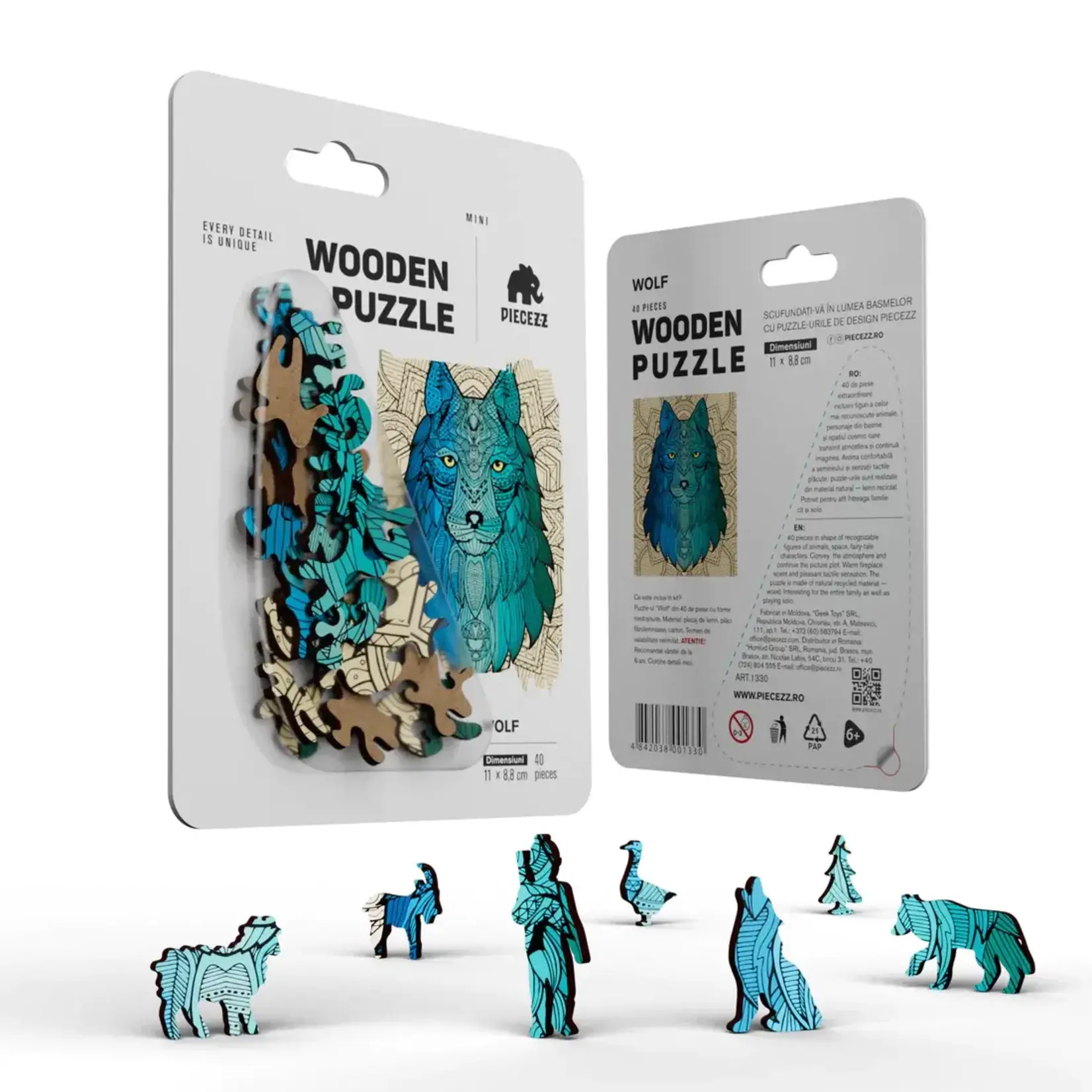 Geek Toys Wolf Piecezz Wooden 40 Piece Puzzle