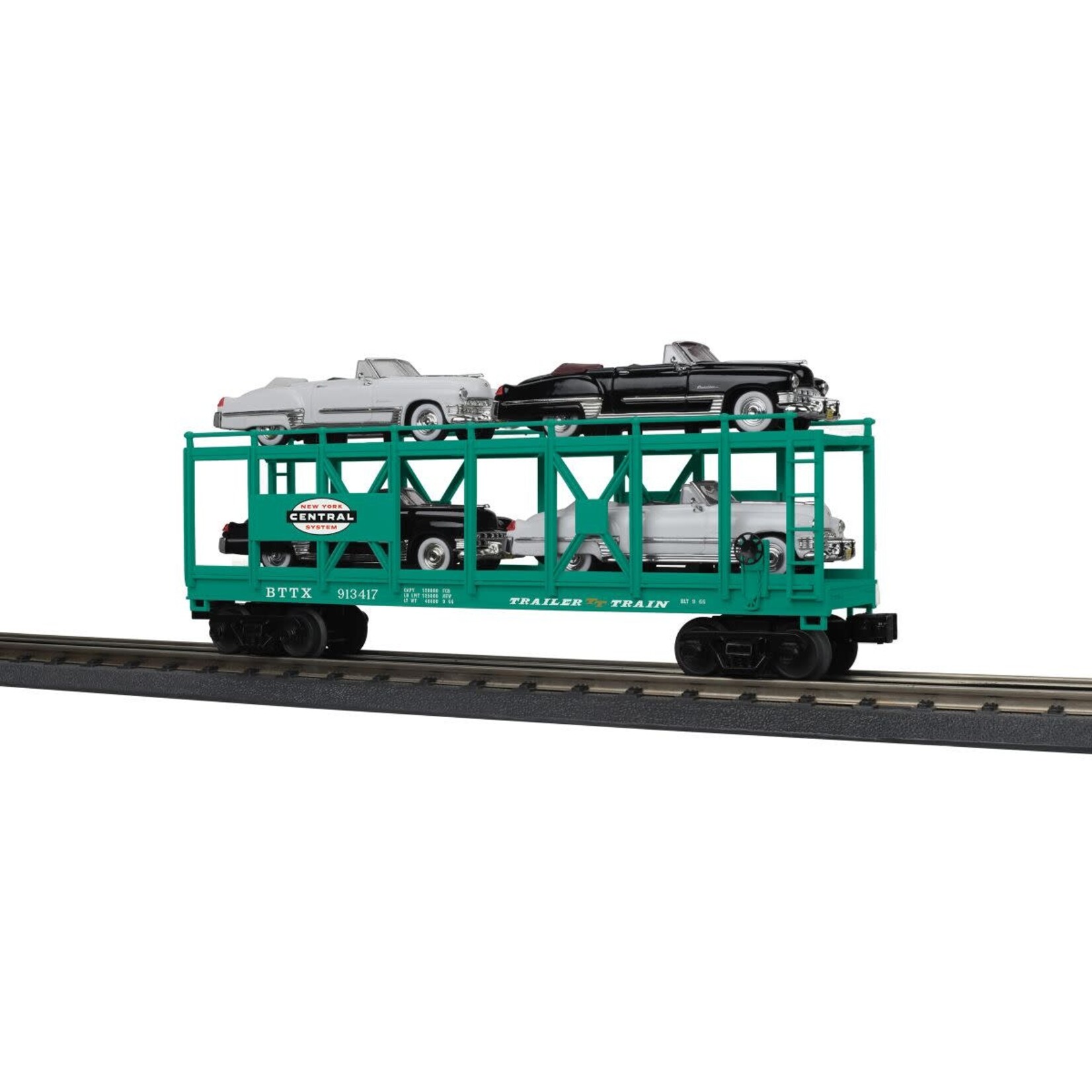 MTH 3076878 O NYC Auto Carrier w/ 4 49 Cadillacs