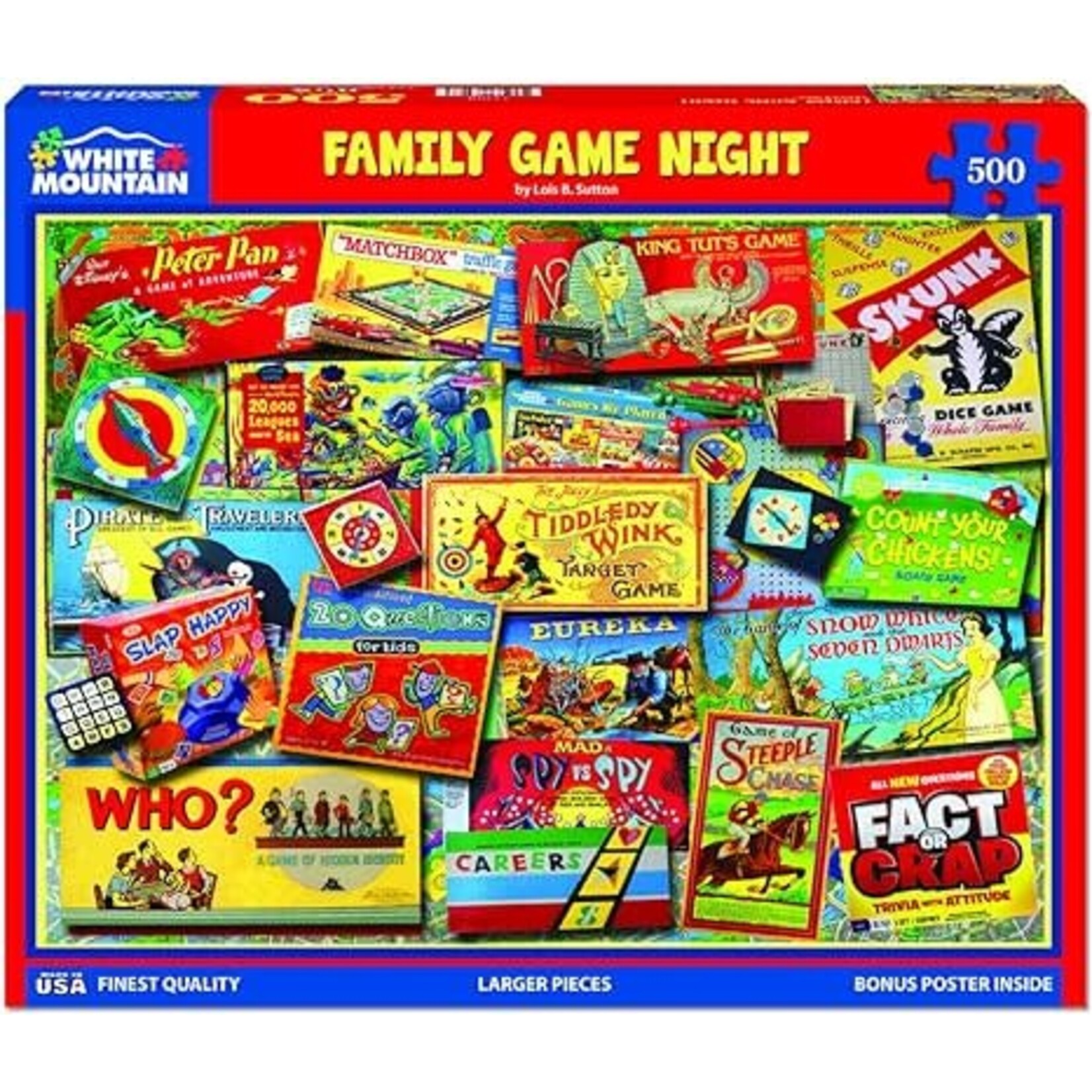 White Mountain Family Game Night 500 Piece Puzzle