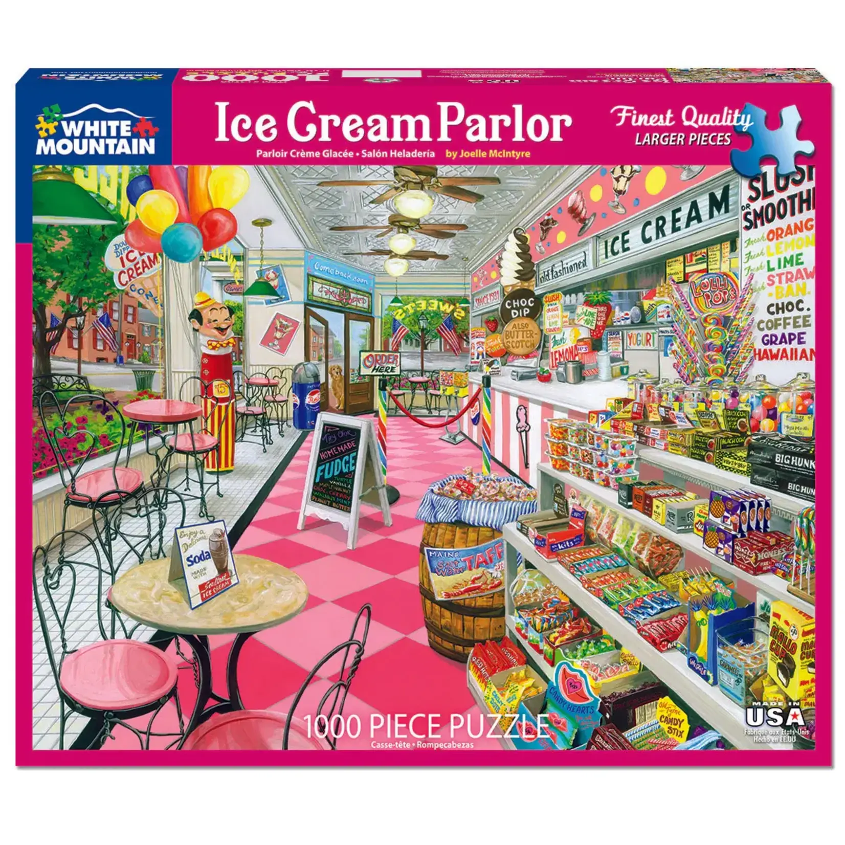 White Mountain Ice Cream Parlor 1000 Piece Puzzle