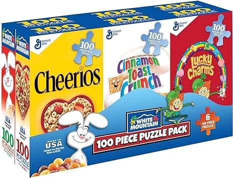 Mini 6 Pack Cereal 100 Piece Puzzles