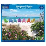 White Mountain Rainbow Chairs 500 Piece Puzzle