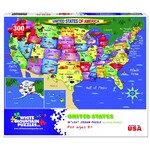 White Mountain USA Map 300 Piece Puzzle